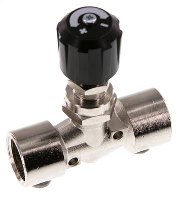 G1/2'' vernikkeld messing naaldafsluiter NBR 18 bar - NLBN