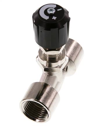 G1/2'' vernikkeld messing naaldafsluiter NBR 18 bar - NLBN