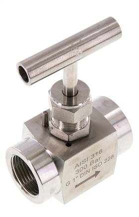 G1'' RVS Naaldafsluiter PTFE 300 bar - NLS