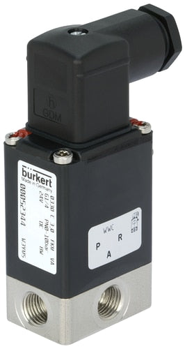 Magneetventiel 3/2-weg G1/4'' Universeel RVS FKM -1-5bar/-15-73psi 24VDC Vacuüm Zuurstof Vet/Olievrij 0330 331796