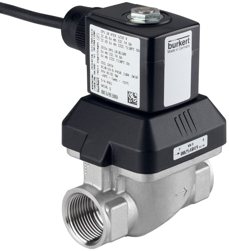Magneetventiel NPT 1/2'' NC RVS FKM 0.5-10bar/7-145psi 24VAC/DC Anti-Waterslag ATEX 6213 360252