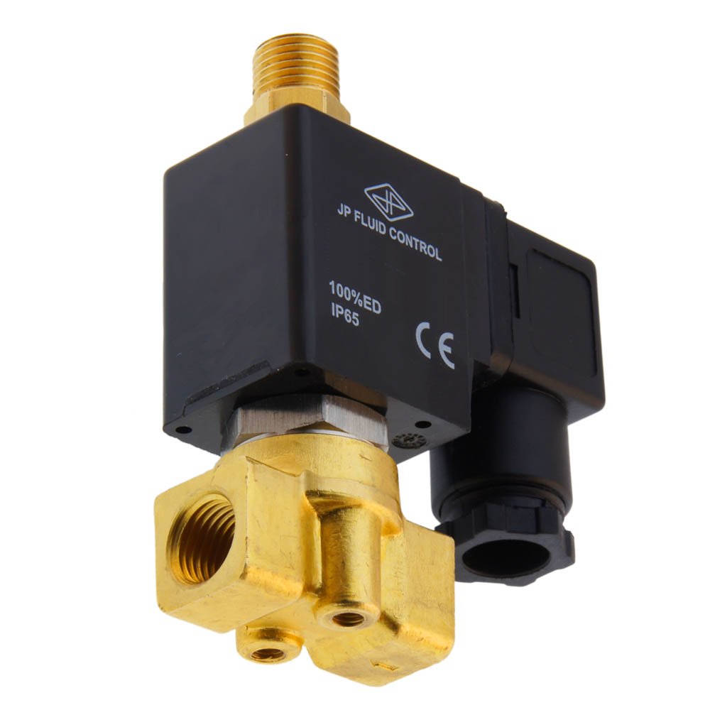 Magneetventiel TW-DA 1/4'' 3/2 weg NC messing FKM 0-4bar 24V DC
