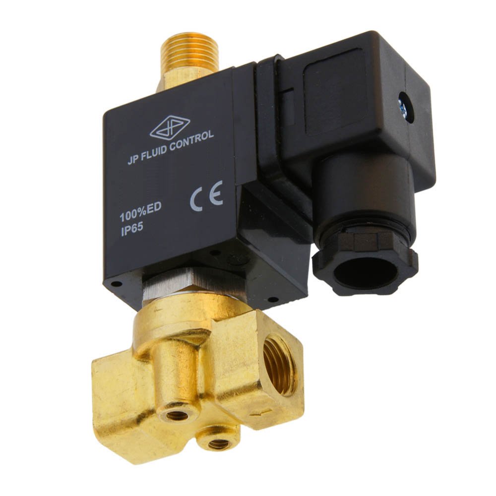 Magneetventiel TW-DB 1/4'' 3/2 weg NO messing FKM 0-4bar 24V AC