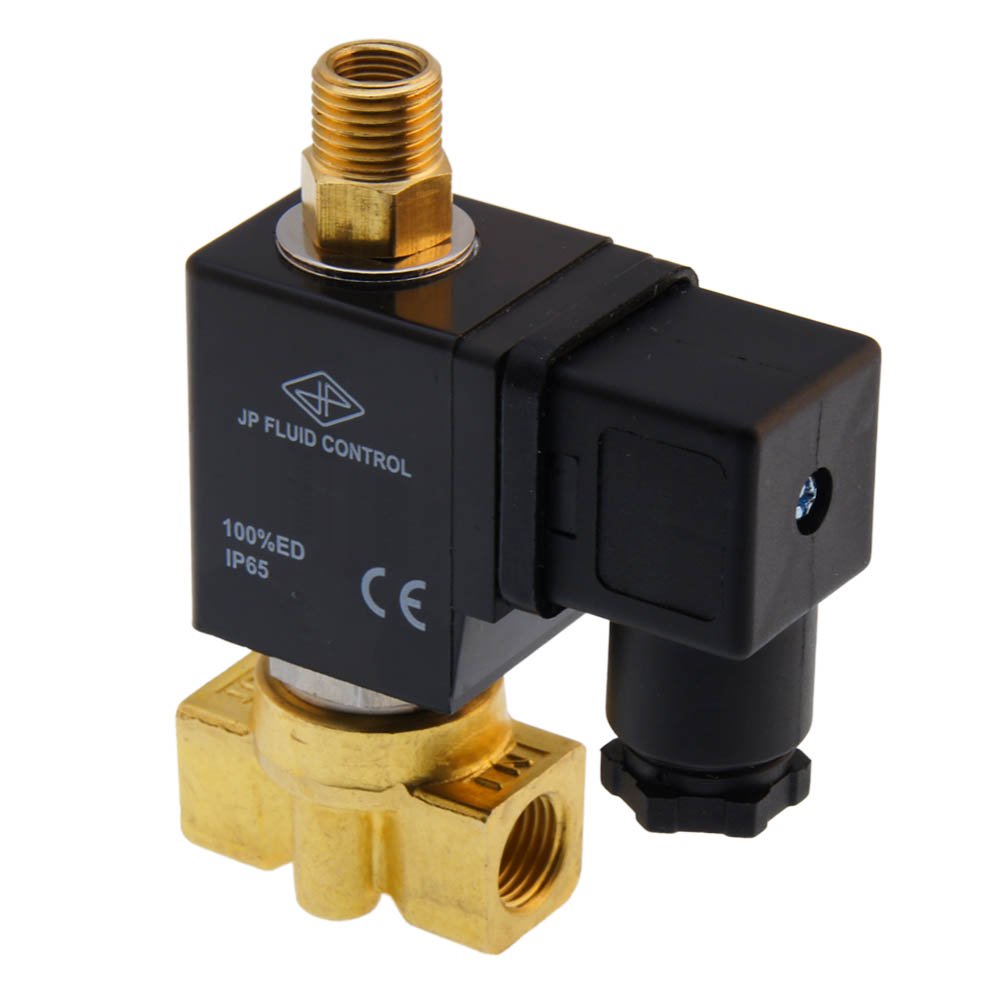 Magneetventiel TW-DB 1/4'' 3/2 weg NO messing FKM 0-4bar 24V AC