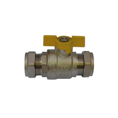 160A - 2-Way Ball Valve Full Bore 15mm Compression Ends - Gas