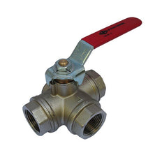 70 - G1'' 3-Weg (L) Kogelkraan F/F/F
