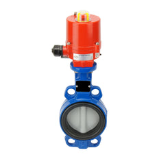 DN80 (3 inch) 120VAC Wafer Electric Butterfly Valve GGG40-Cast iron-EPDM - BFLW