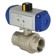 G1/4" 2-Weg Pneumatische Kogelkraan van Messing Veer Open - BL2BA