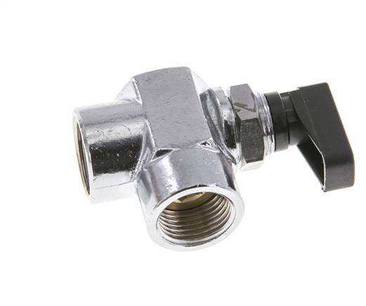 G 3/8 inch Compacte 2-Weg Haakse Kogelkraan Messing