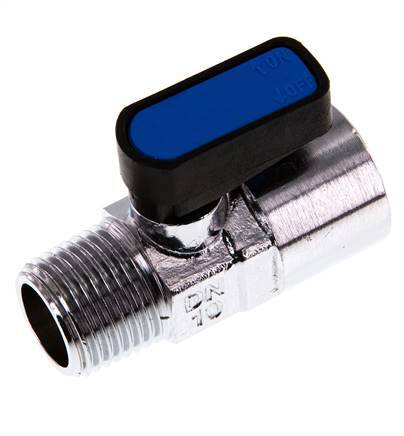 Buiten x Binnendraad R/rp 1/2 inch 2-Weg Messing Mini-Kogelkraan Compact EN331 Gas 20 Bar