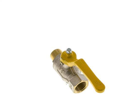 Buiten x Binnendraad R/Rp 1/2 inch Gas 2-Weg Messing Kogelkraan
