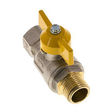 Mannelijk naar vrouwelijk R/Rp 1/2 inch Gas 2-weg Vlinderhandvat Messing Kogelkraan