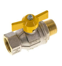 Mannelijk naar vrouwelijk R/Rp 3/4 Inch Gas 2-Weg Vlinderhandvat Messing Kogelkraan