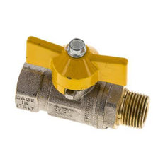 Mannelijk naar vrouwelijk R/Rp 3/8 inch Gas 2-weg Vlinderhandvat Messing Kogelkraan