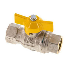 Rp 1/2 Inch Gas 2-Way Vlinderhandgreep Messing Kogelkraan
