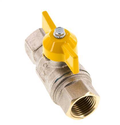 Rp 1/2 Inch Gas 2-Way Vlinderhandgreep Messing Kogelkraan