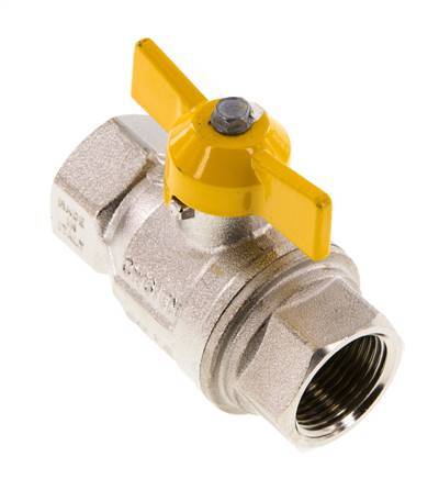 Rp 3/4 Inch Gas 2-Way Vlinderhandgreep Messing Kogelkraan