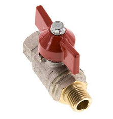 Mannelijk naar vrouwelijk R/Rp 1/4 Inch Vlinderhandvat 2-Weg Messing Kogelkraan