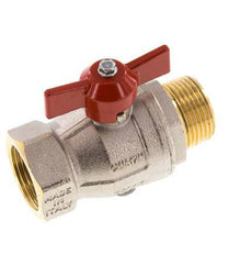 Buiten x Binnendraad R/Rp 1 inch Vlinder Handle 2-Weg Messing Kogelkraan