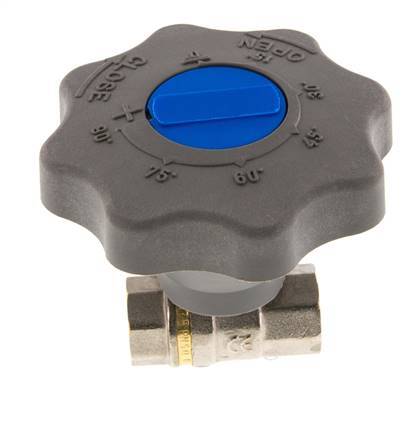 Rp 1/4 inch Soft Close Hand Wheel Gas en Water 2-Weg Messing Kogelkraan