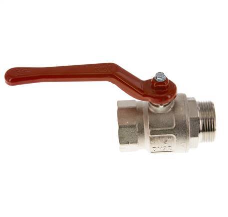 Buiten x Binnendraad G/G 1-1/4 inch Kort design 2-Weg Messing Kogelkraan