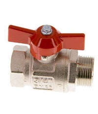 Buiten x Binnendraad G/G 3/4 inch Vlinder Handle Kort design 2-Weg Messing Kogelkraan