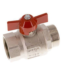 Buiten x Binnendraad G/G 1-1/4 inch Vlinder Handle Kort design 2-Weg Messing Kogelkraan