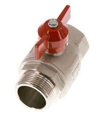 Buiten x Binnendraad G/G 1-1/4 inch Vlinder Handle Kort design 2-Weg Messing Kogelkraan