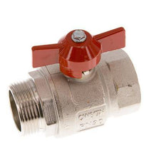 Buiten x Binnendraad G/G 1-1/4 inch Vlinder Handle Kort design 2-Weg Messing Kogelkraan