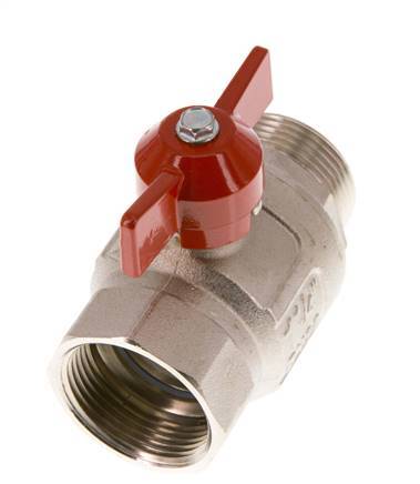 Buiten x Binnendraad G/G 1-1/4 inch Vlinder Handle Kort design 2-Weg Messing Kogelkraan