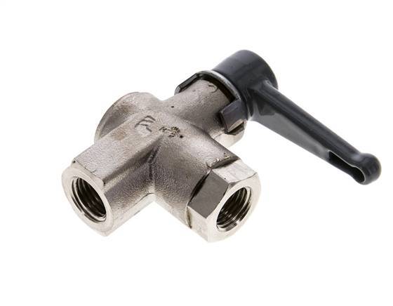 G 1/4 inch 2-Weg Haakse Kogelkraan Messing