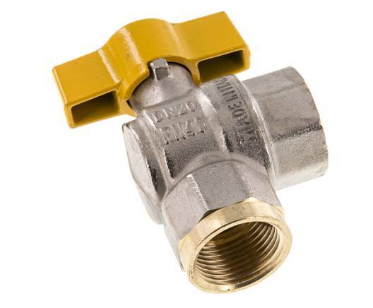 Rp 3/4 inch Gas 2-Weg Haakse Kogelkraan Messing