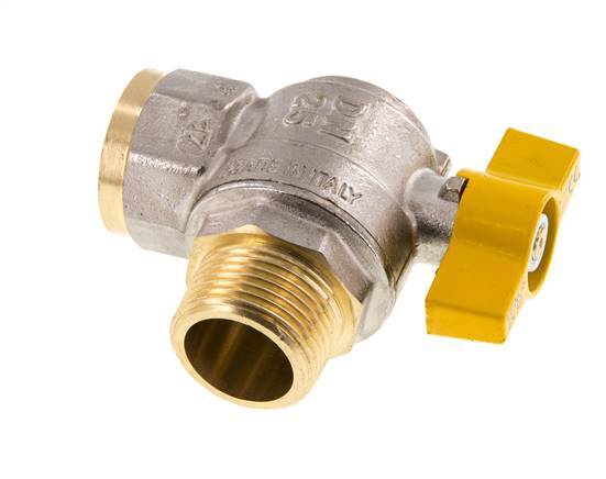 Buiten x binnendraad R/Rp 1 inch Gas 2-Weg Haakse Kogelkraan Messing