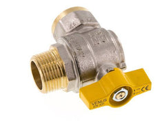 Buiten x binnendraad R/Rp 1 inch Gas 2-Weg Haakse Kogelkraan Messing