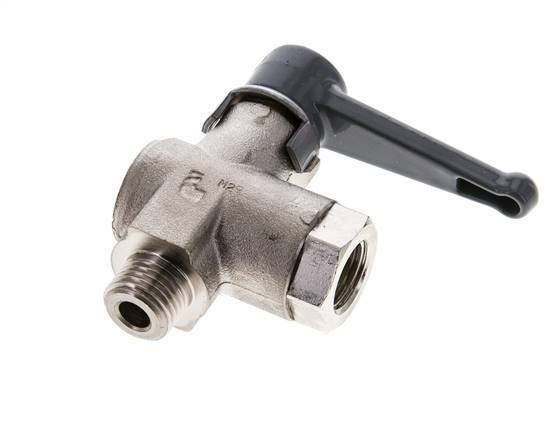 Buiten x binnendraad G/G 1/4 inch 2-Weg Haakse Kogelkraan Messing