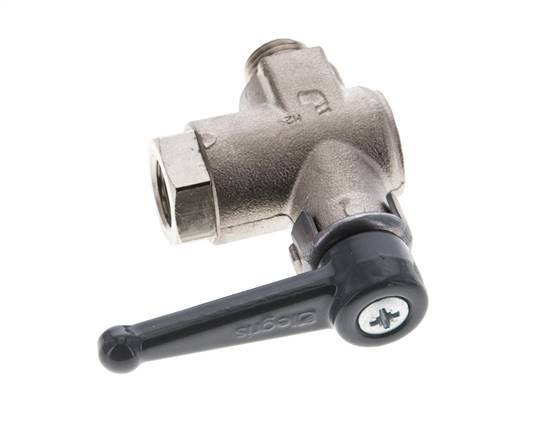 Buiten x binnendraad G/G 1/4 inch 2-Weg Haakse Kogelkraan Messing