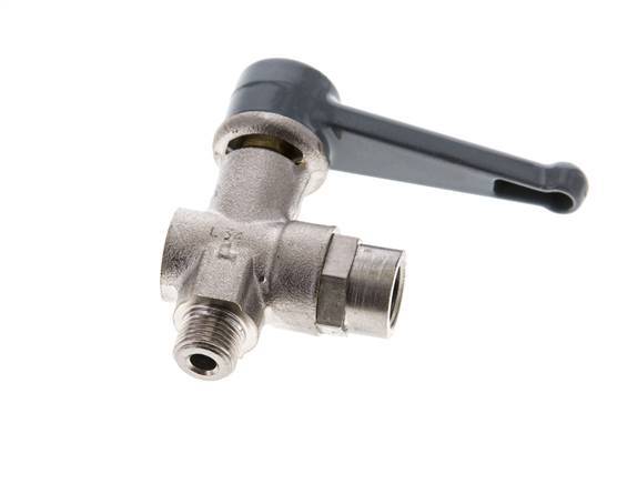 Buiten x binnendraad G/G 1/8 inch 2-Weg Haakse Kogelkraan Messing