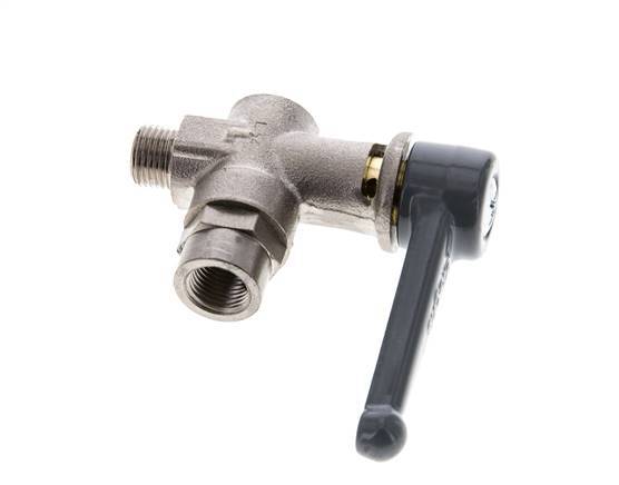 Buiten x binnendraad G/G 1/8 inch 2-Weg Haakse Kogelkraan Messing