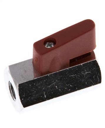 G 1/8 inch 2-Weg Messing Mini-Kogelkraan 15 Bar