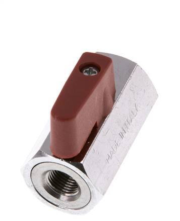 G 1/8 inch 2-Weg Messing Mini-Kogelkraan 15 Bar