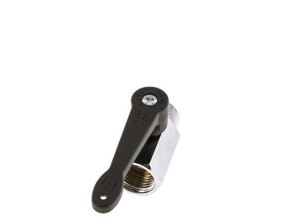 Buiten x Binnendraad G 1/2 inch 2-Weg Messing Mini-Kogelkraan Lange Hendel 15 Bar