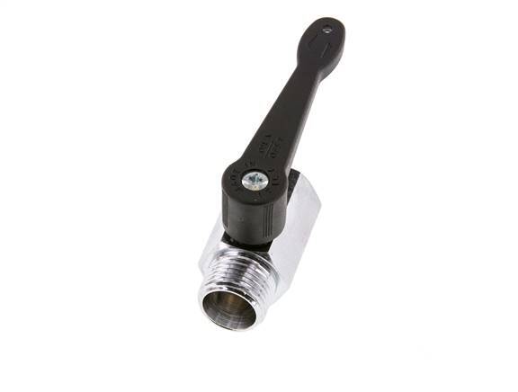 Buiten x Binnendraad G 1/2 inch 2-Weg Messing Mini-Kogelkraan Lange Hendel 15 Bar