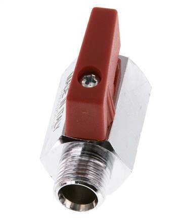 Buiten x Binnendraad G 1/4 inch 2-Weg Messing Mini-Kogelkraan 15 Bar