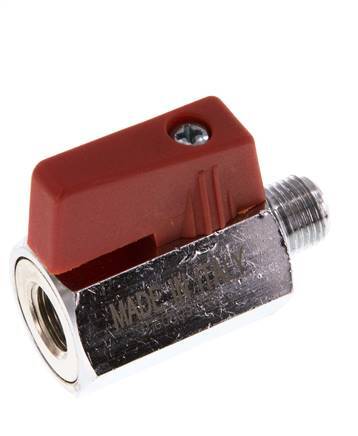 Buiten x Binnendraad G 1/8 inch 2-Weg Messing Mini-Kogelkraan 15 Bar