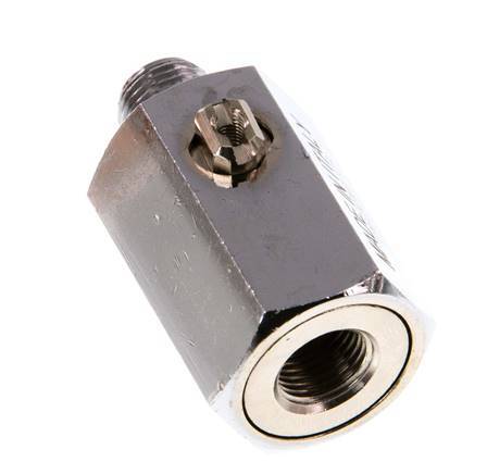 Buiten x Binnendraad G 1/8 inch 2-Weg Messing Mini-Kogelkraan Schroevendraaier Bediend 15 Bar