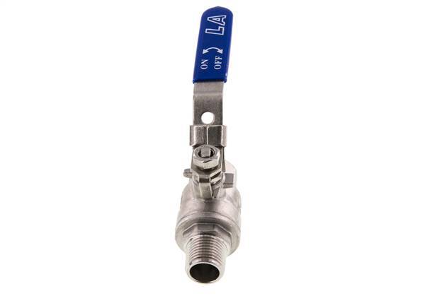 Buiten x Binnendraad R/Rp 1/2 inch PN 63 2-Weg RVS Kogelkraan