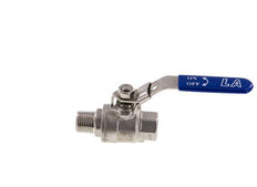 Buiten x Binnendraad R/Rp 1/2 inch PN 63 2-Weg RVS Kogelkraan