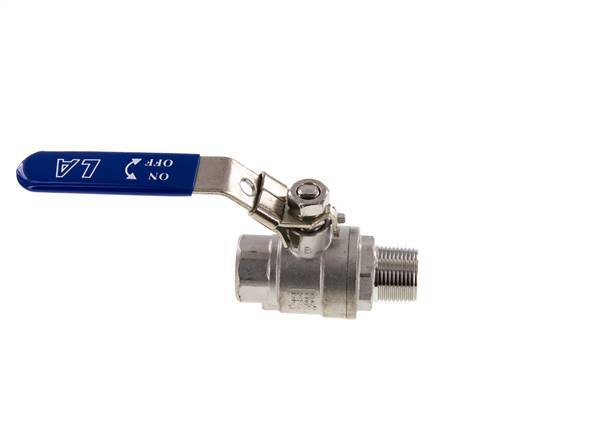 Male To Female R/Rp 3/4 inch PN 63 2-Way Stainless Steel Ball Valve