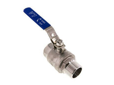 Buiten x Binnendraad R/Rp 1-1/2 inch PN 63 2-Weg RVS Kogelkraan
