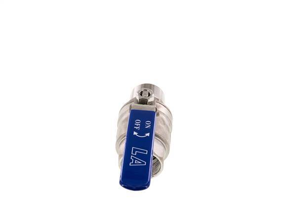 Buiten x Binnendraad R/Rp 1-1/2 inch PN 63 2-Weg RVS Kogelkraan